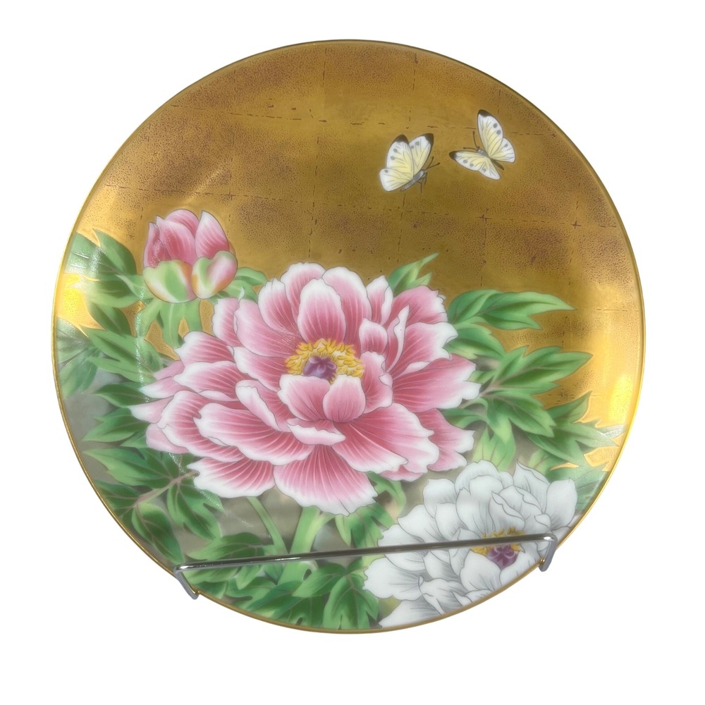 Franklin Porcelain Japan Plate 1984 Heralds of Summer Happiness Floral  10"‎